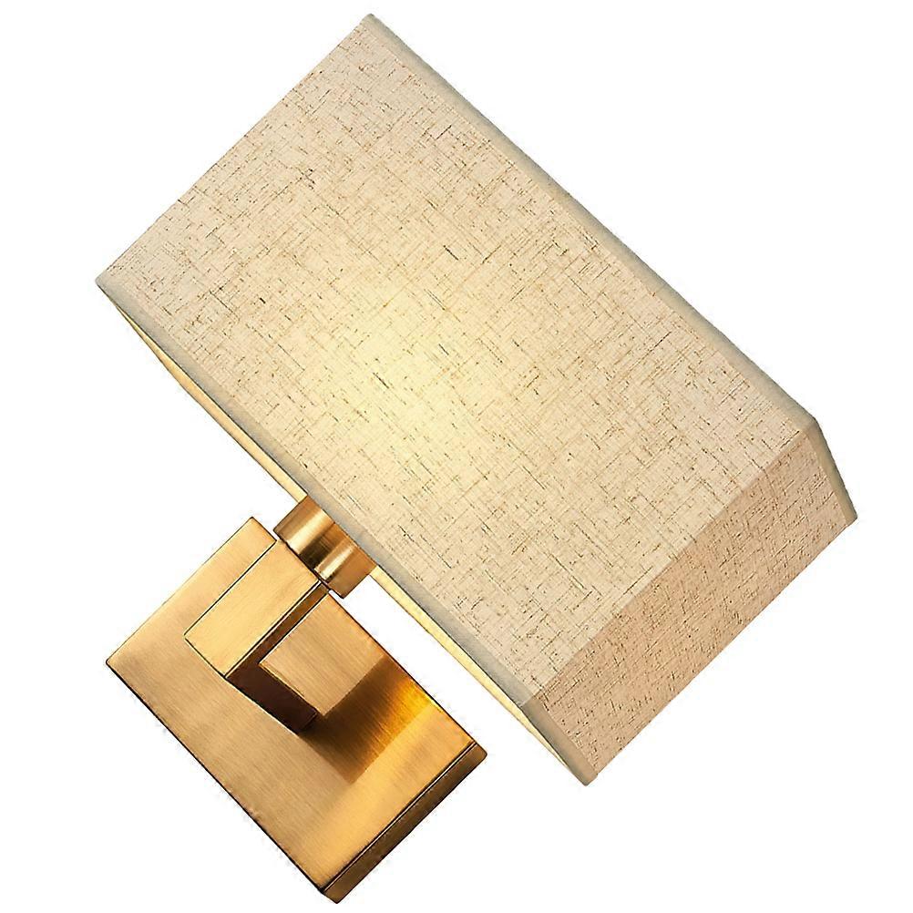 Bedside Wall Lamp Square Base Bedroom Home Decor 11×6.3×11.4in Style 1Set