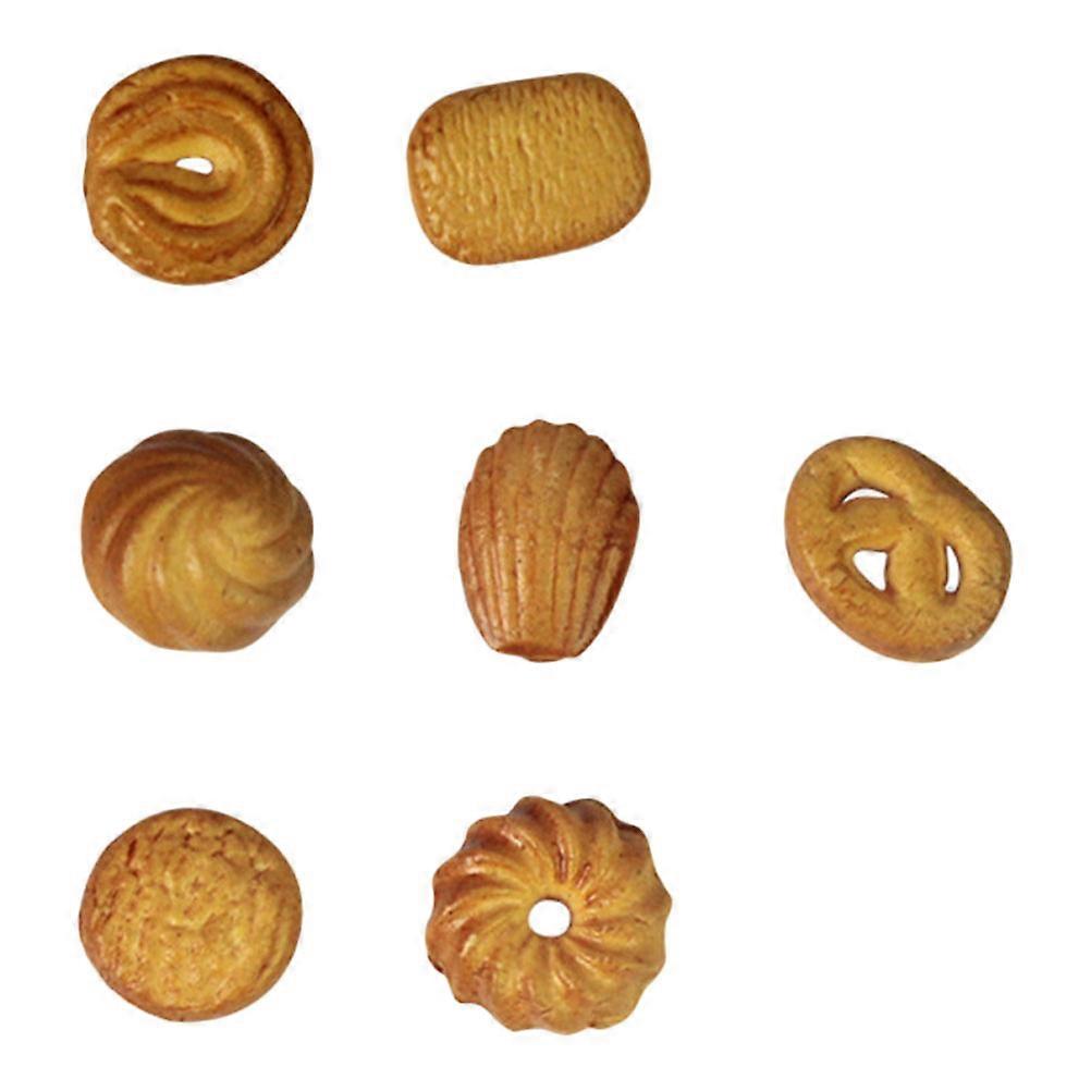 Doll House Accessories Miniature Scene Photography Assorted Color 0.3X0.3X0.1In 7Pcs Simulation Biscuit Models