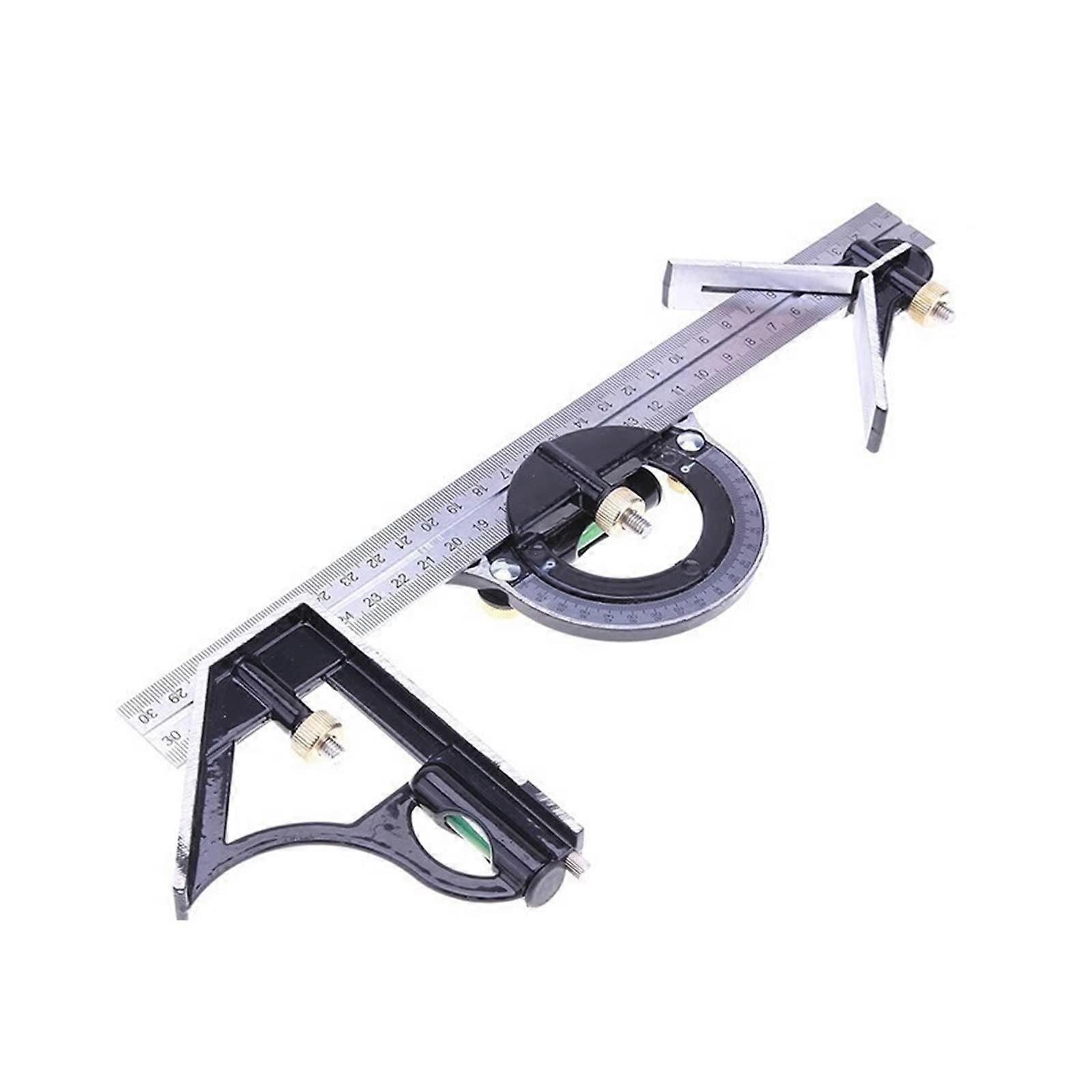 300 mm Adjustable Measuring Ruler 3 in 1 Multi-Combination Angle Finder Protractor Tool