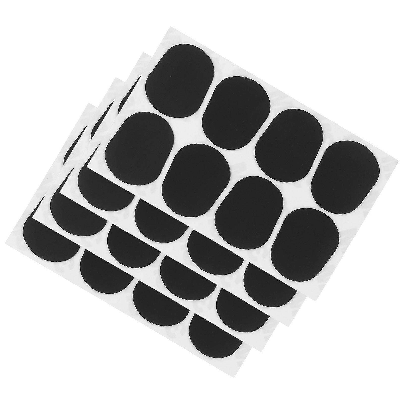 Saxophone Mouthpiece Pads with Excellent Airtightness and Stability 4 Sheets Black Silicone for