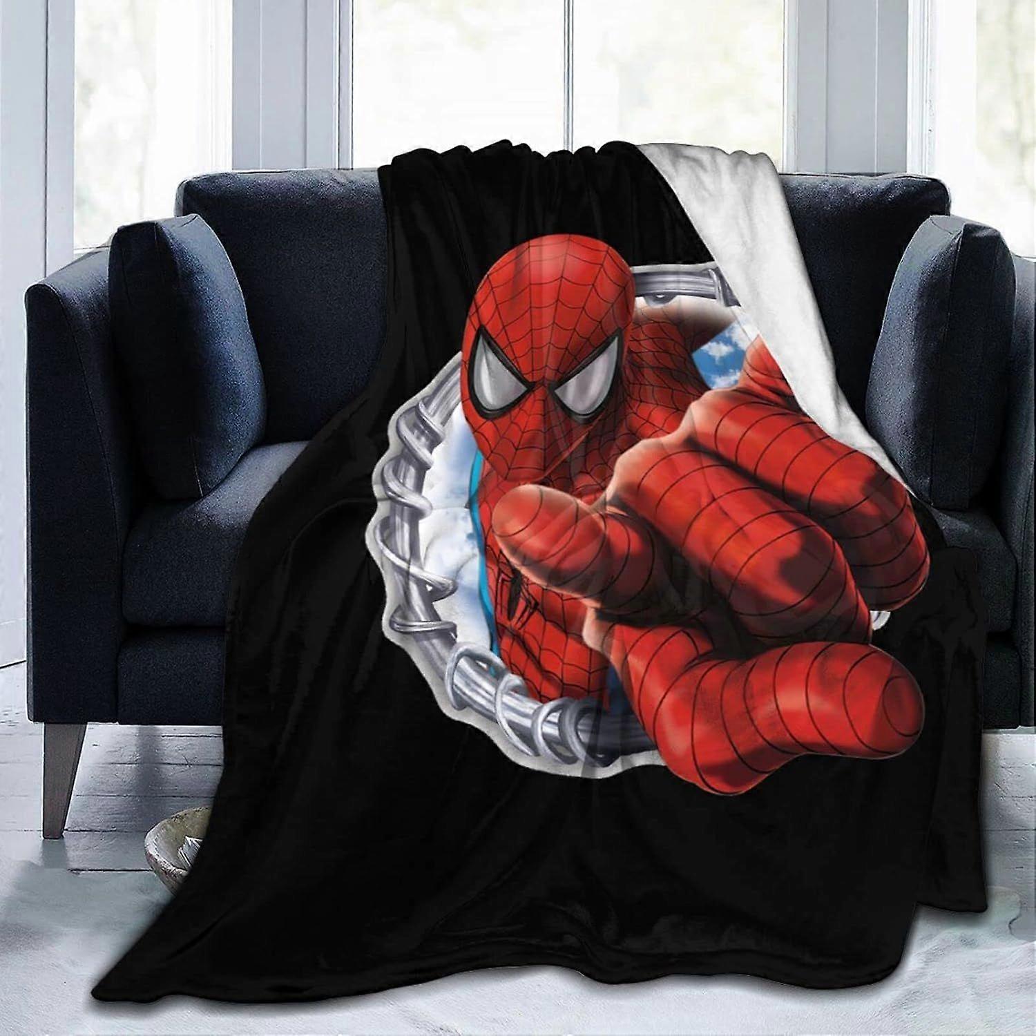 Flannel Throw Blanket Spider Man Throw Blanket Super Soft Lightweight Blankets Washable for Bed Sofa