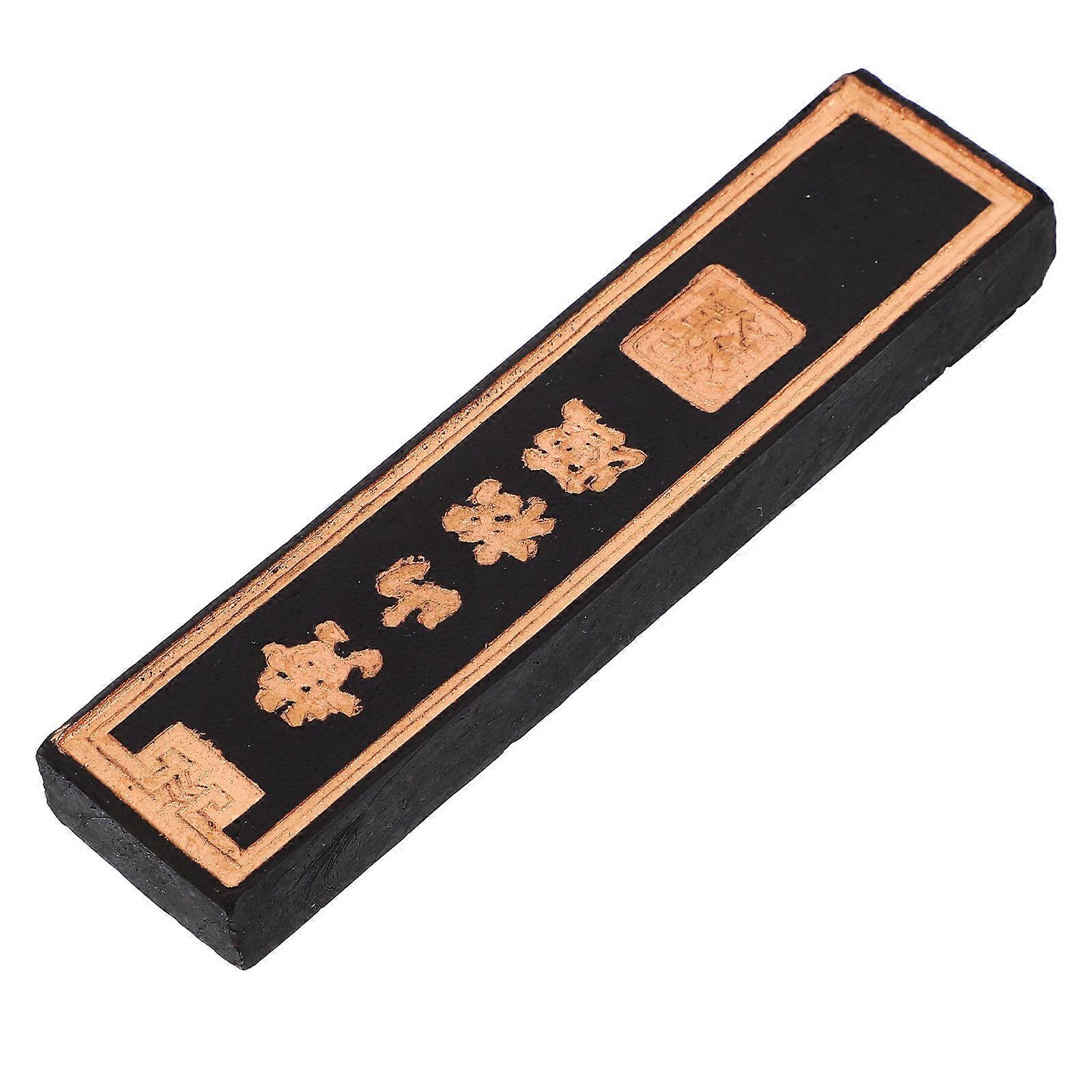 Calligraphy And Painting Black Ink Stick 1Set Traditional Chinese Design Portable Block For And Learning