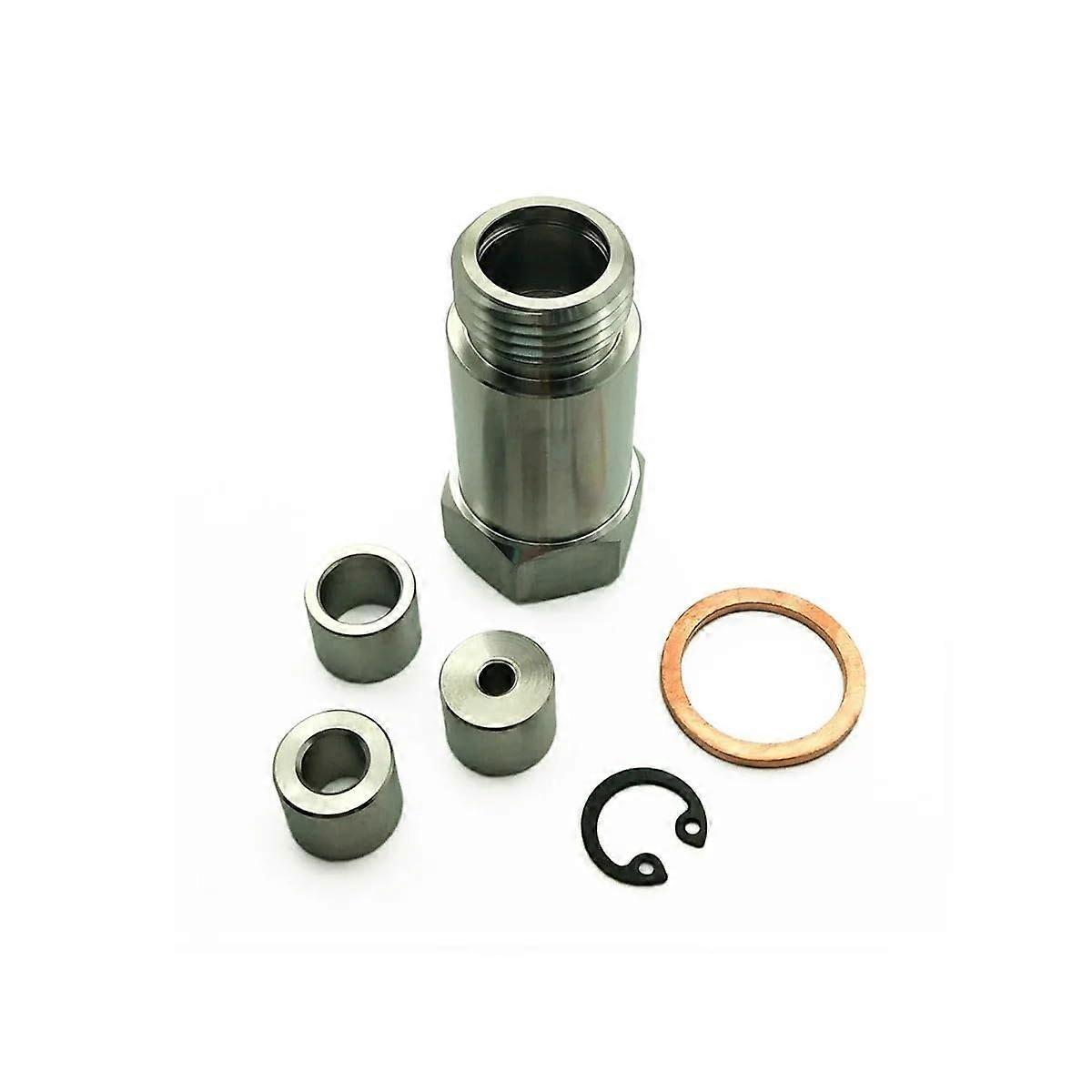 Universal Exhaust Catalytic Converter with Adjustable Oxygen Sensor Extension Adapter - CEL Fix Stainless Steel M18 * 1.5 Compatibility