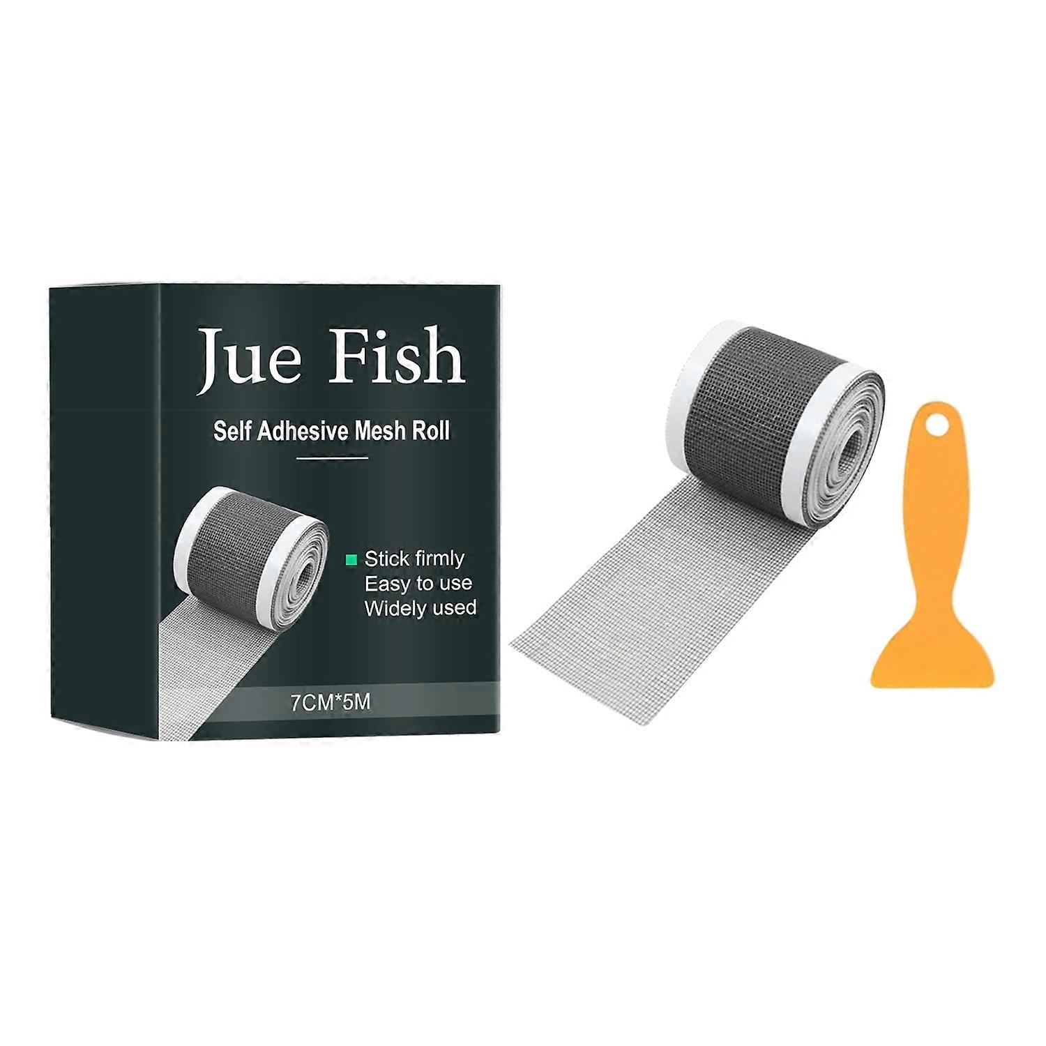JUE-FISH JUC08-A003-1-BU1 500cm Anti Clog Self Adhesive Mesh Roll for Drain Filter Screen Repair Sin