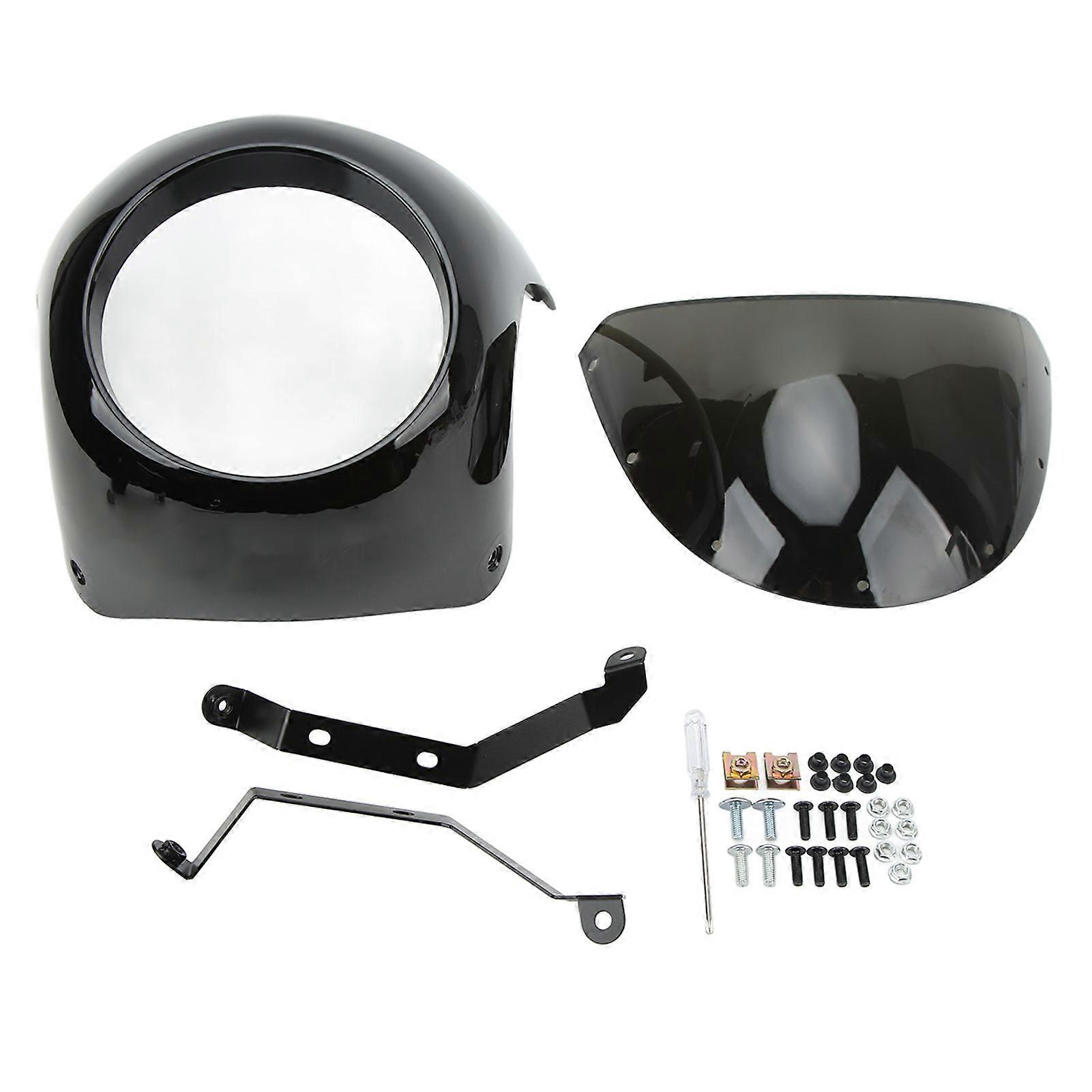universal fit 7in round headlight fairing for motorcycles