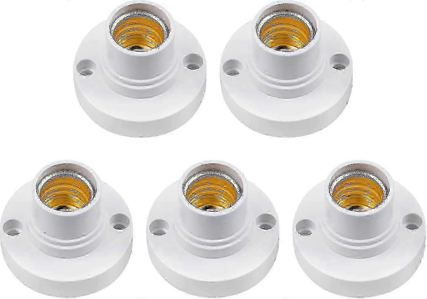 2025 5 Pack E14 Edison Screw Light Bulb Holders with Plastic Ceiling Socket Ideal Crayon Gift