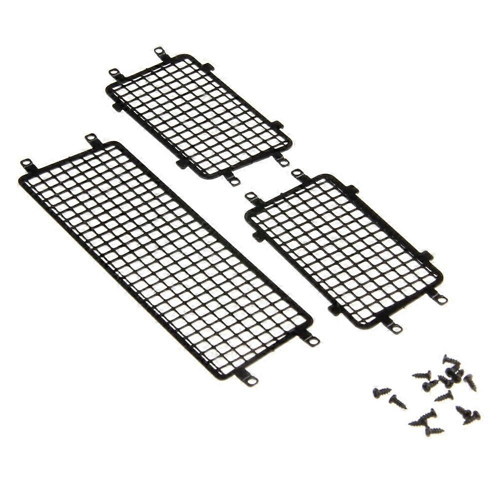 Decorations Rearview Mirror Window Mesh Anti-Slip Plate 1/18 RC Car Upgrade Part BK for TRX4M Bronco