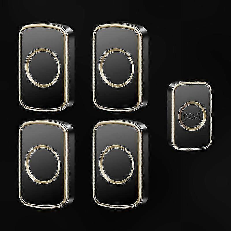 Wireless Doorbell System with Remote Control and Battery for Home Use One-to-Four Elderly Pager Notification Solution