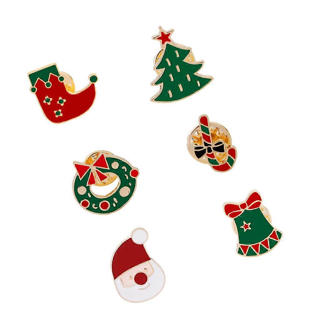 Enamel Shirt Pins with Vivid Christmas Elements, Ideal for Work or Party Outfits