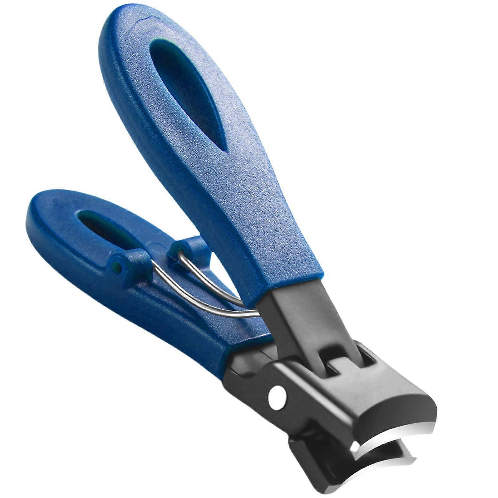 Nail Clipper with Wide Jaw, Large Opening, Stainless Steel Toenail and Fingernail Trimmer, Daily Use, Blue