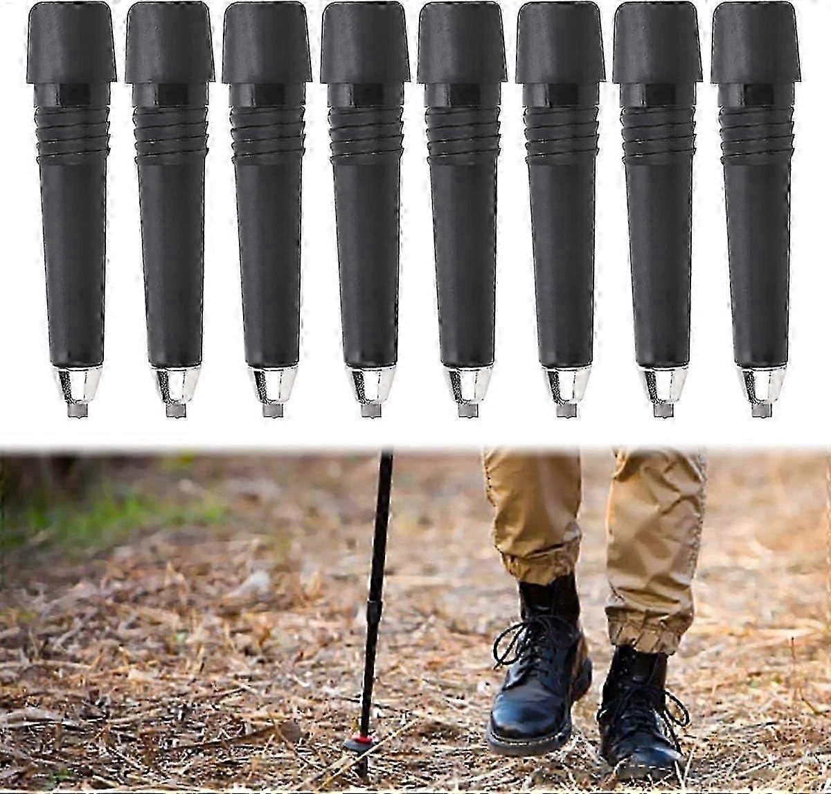 Alpenstock Tip,8 Pcs Trekking Pole Tip Portable Alpenstock Tip Replacement Trekking Rod Tip High Strength Trekking Poles Tip Replacement for Climbing-