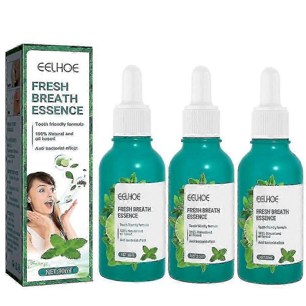 3pcs Bad Breath Eliminating Serum Bad Mouth Smell Removing Drop Fresh Breath Serum