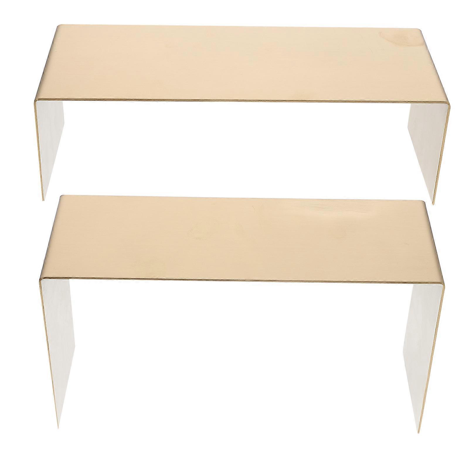 Retail Shoe Bag Display Stand 2Pcs For Shopping Mall Environments 25X12CM Rectangle Design For Shoes And Bags Storage