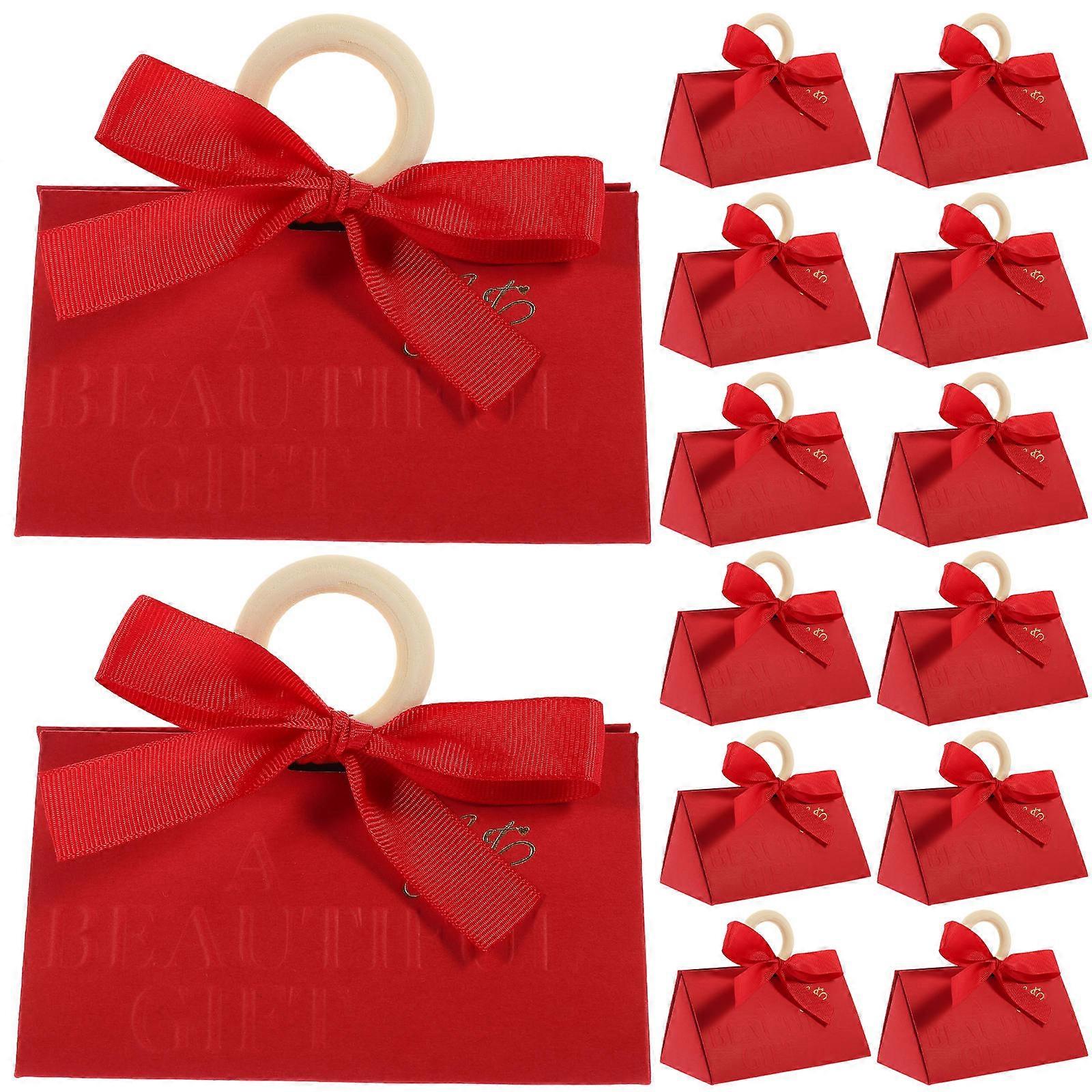 Valentine's Day Party Box 20Pcs Red Triangular Gift Container For Women And Guests Ideal For Celebratory Occasions
