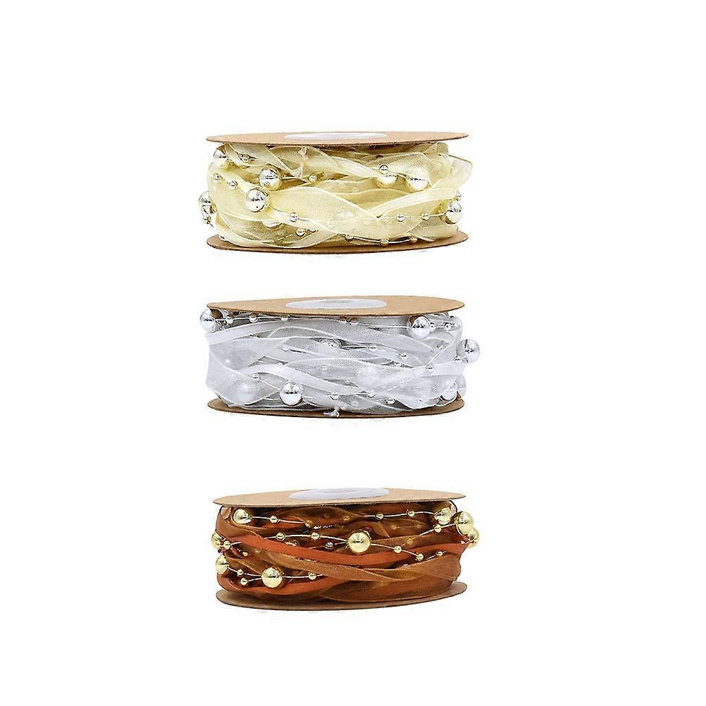 Handmade Party Decoration Floral Packaging Ribbon Craft Enthusiasts Square Shape Silver Color Versatile 1 Roll