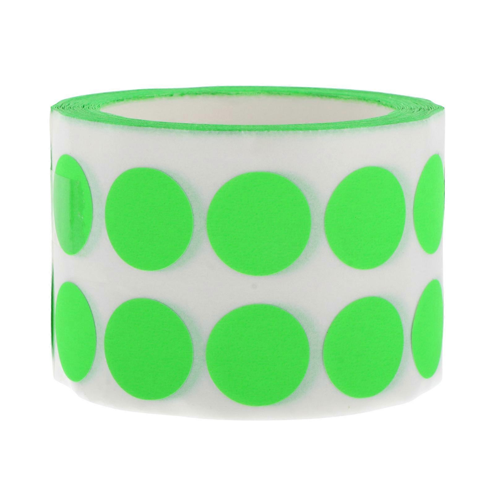Self-Adhesive Round Dot Stickers Fluorescent 1 Roll For Home Decoration Green Decorative