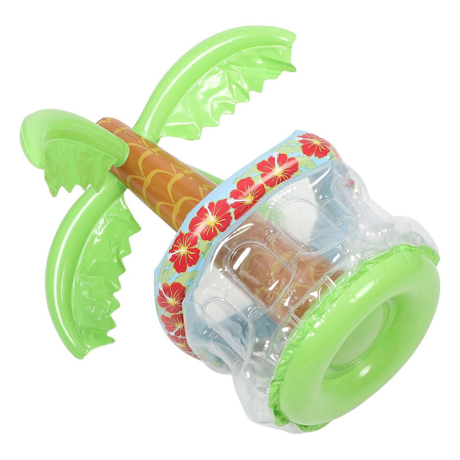 Inflatable Cooler for Party Beverage Storage in PVC Green Color Suitable for Summer Gatherings 12.5x10.8 Inches