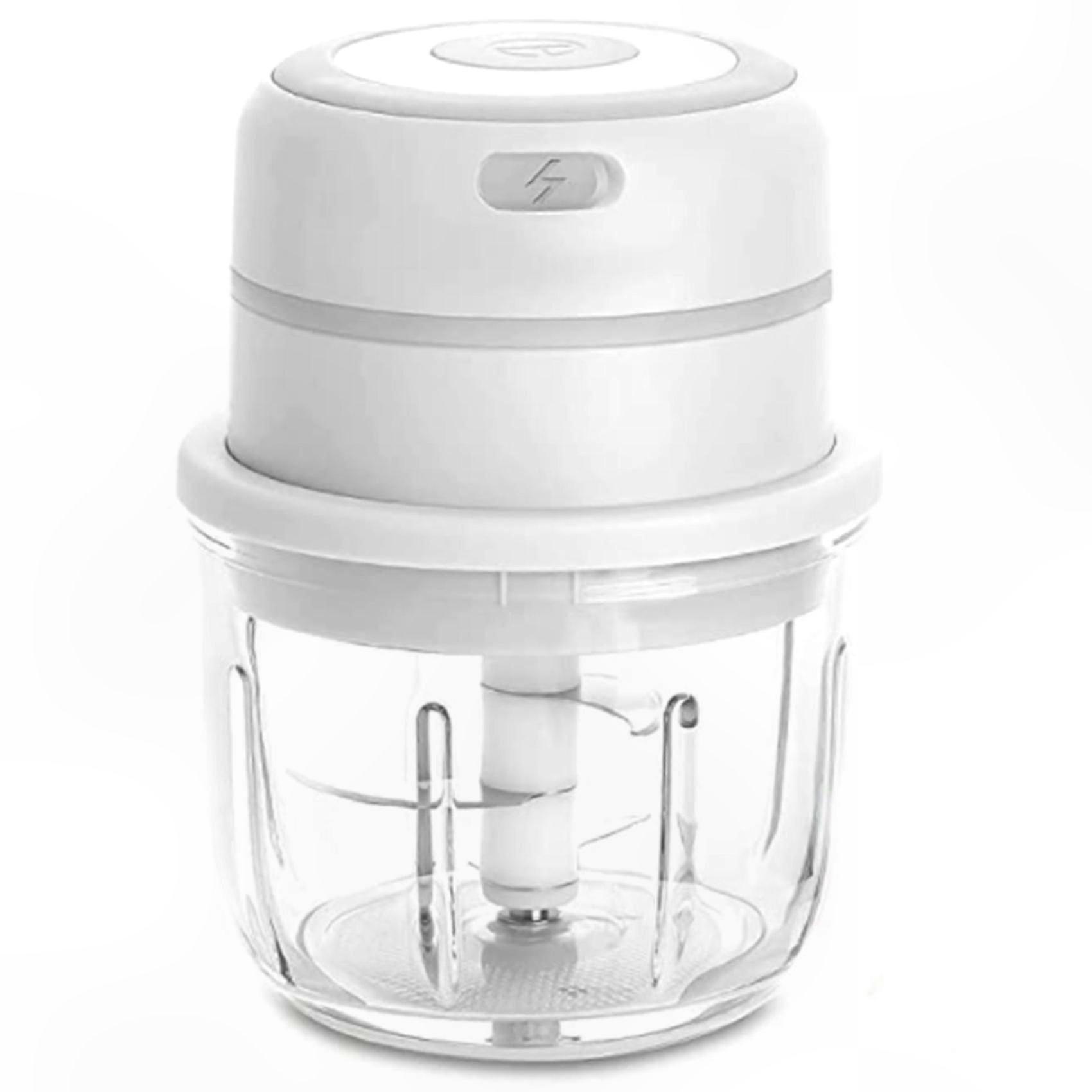 Compact Electric Garlic Cutter with USB Rechargeable Battery, One-Touch Operation for Quick Meal Prep