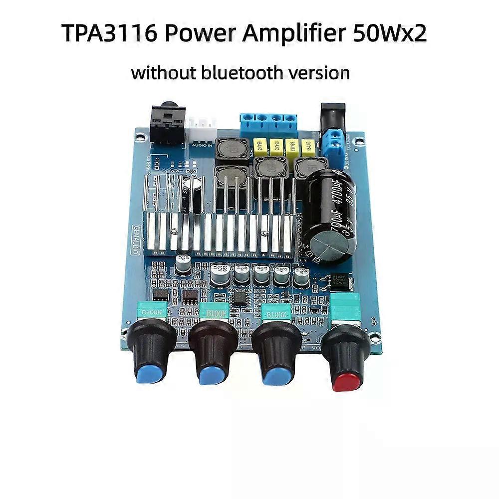 HIFI Power Amplifier TPA3116 Bluetooth Amplifier Class D Digital Sound Amplificador 20 Stereo Home Speaker Amplify 50Wx2