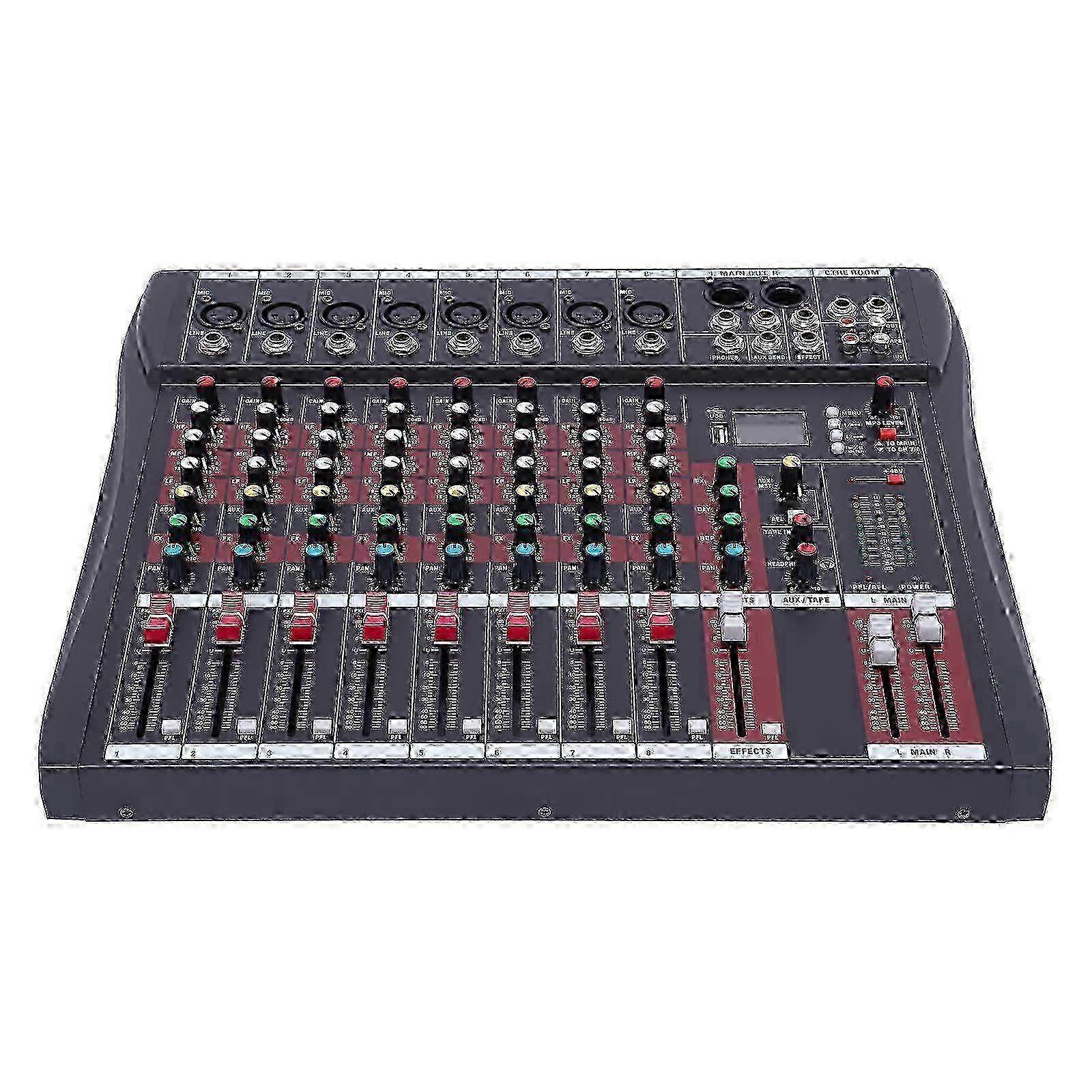 8 Channel Digital Audio Mixer with USB Interface for Professional Sound Mixing