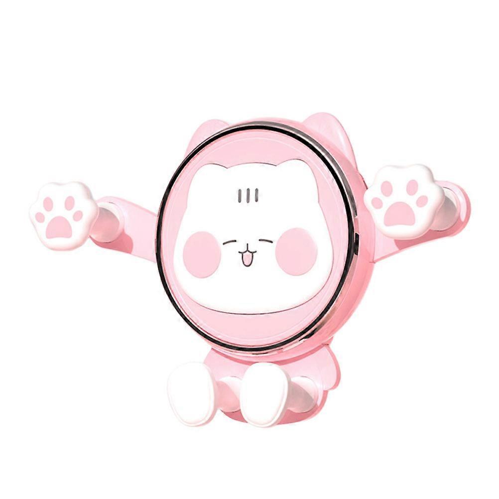 Pink Car Phone Support with Stable Viewing for Navigation Safe Driving ABS Silicone Compact Size