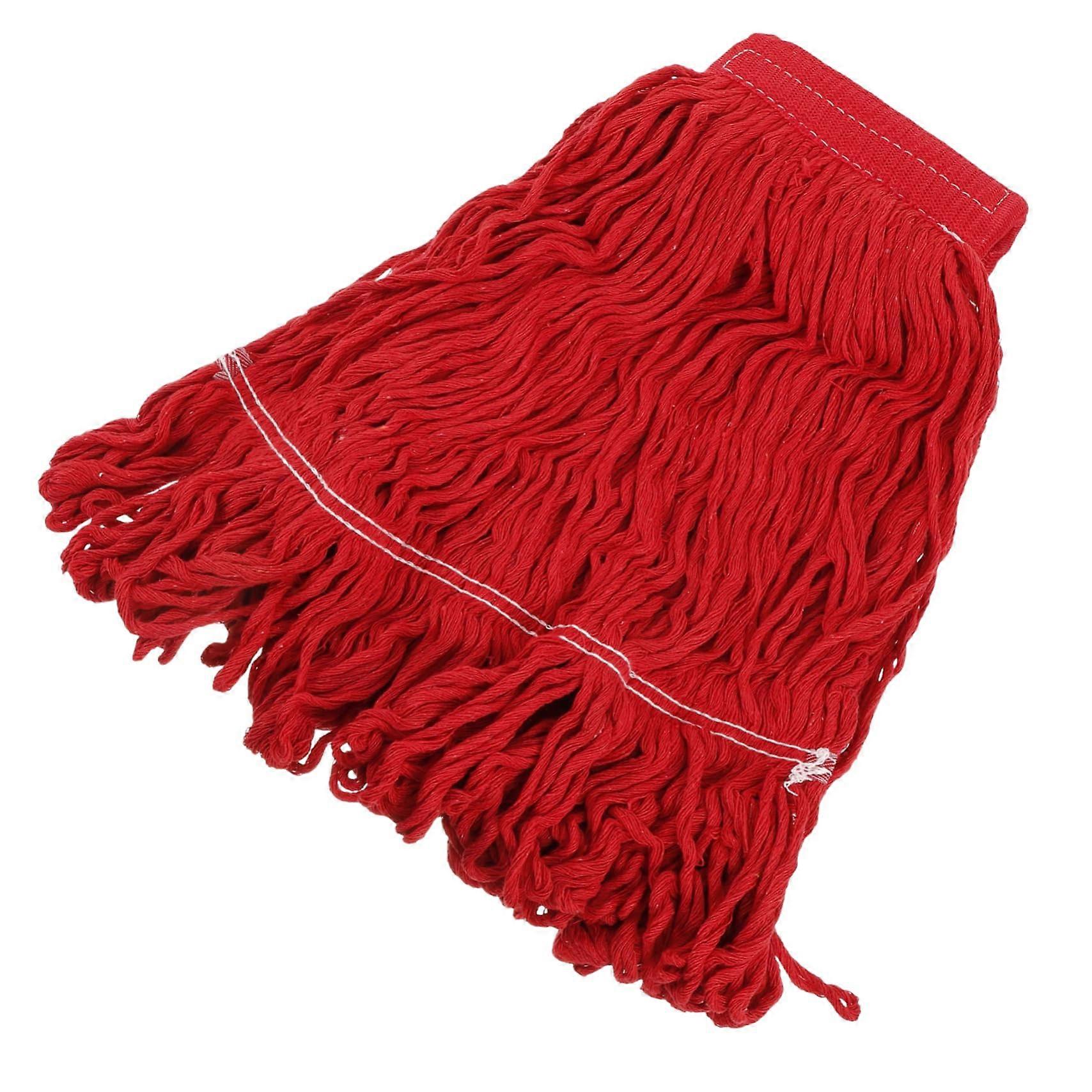 Rotating Cleaning Cloth Mop Head Replacement for Commercial Use Practical Washable Mop Head with Water Absorption Red
