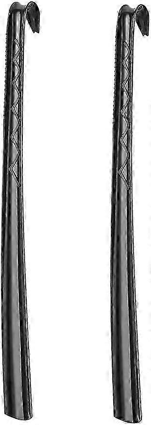 2x Universal Shoehorn Unisex Extra Long Handle, Κέρατο Παπουτσιών Easy Grip Μαύρο 61 cm Shoespooner Schlipp Μπότες παπουτσιών Stick Handle Adjuster Tongue 24 ιντσών