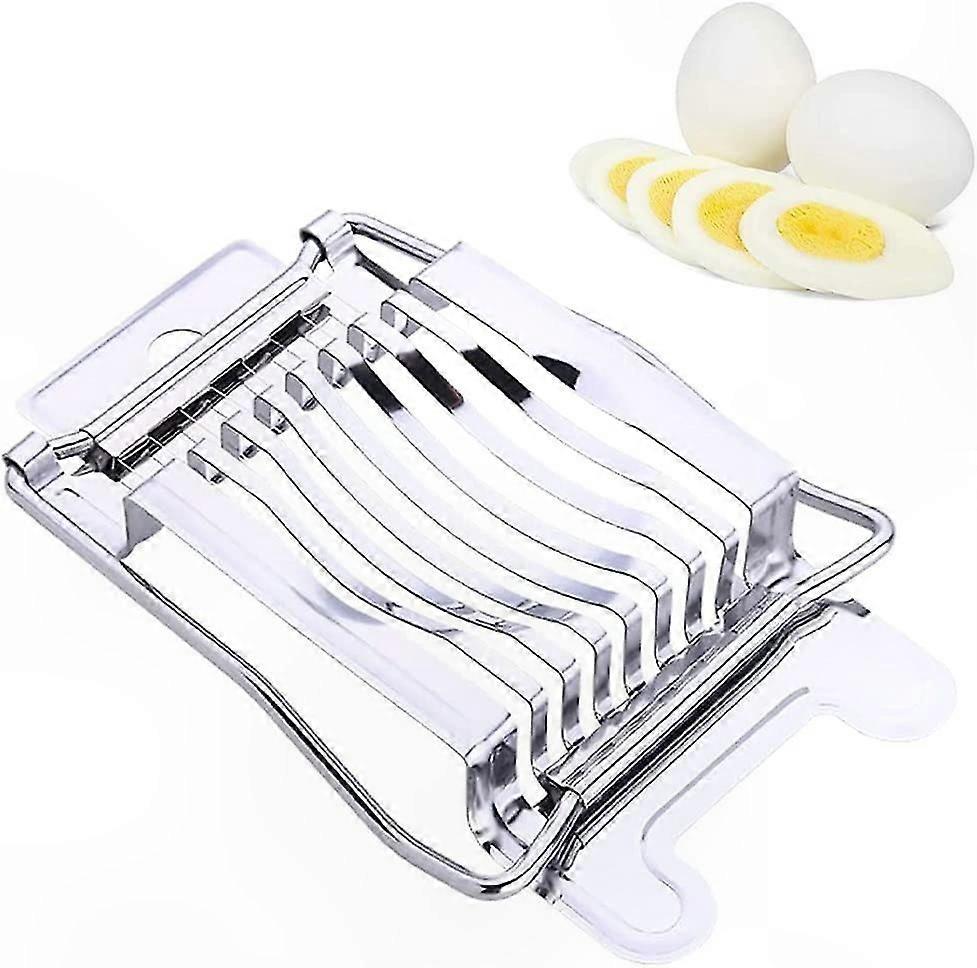 Multi-Function Stainless Steel Egg Cutter for Boiled Eggs and Strawbe Slicing, Manual Kitchen Tool