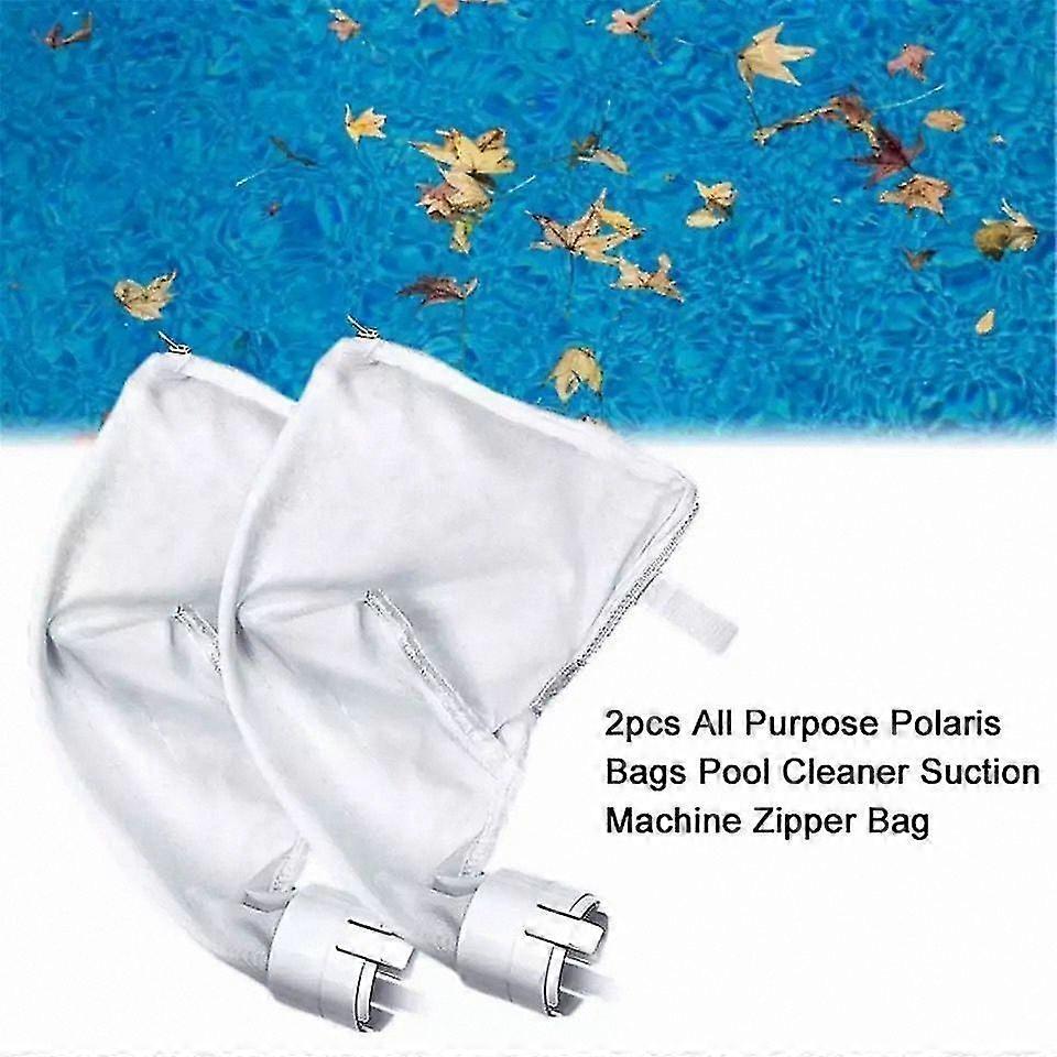 White Zippered Pool Cleaner Filter Bags with Adjustable Design for Polaris 360 and 380 Models
