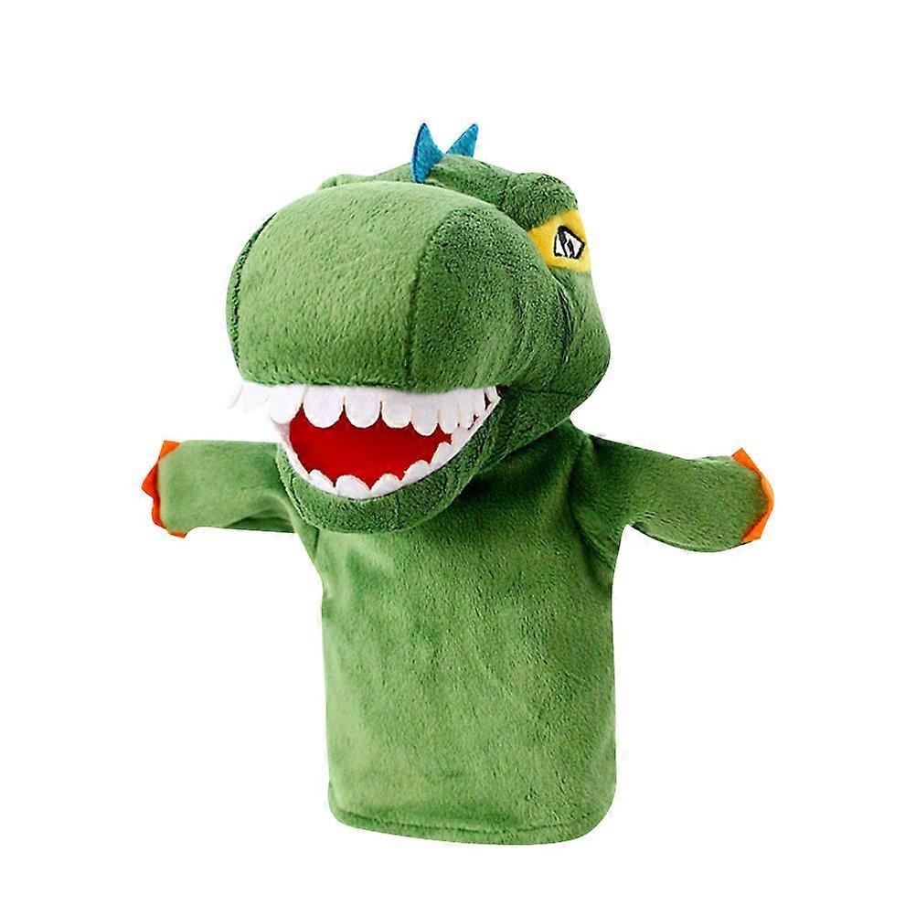 Lovly Dinosaur Hand Puppet Plush Soft Glove Puppet Movable Mouth Educational Plaything Storytelling Early Learning Family Interaction