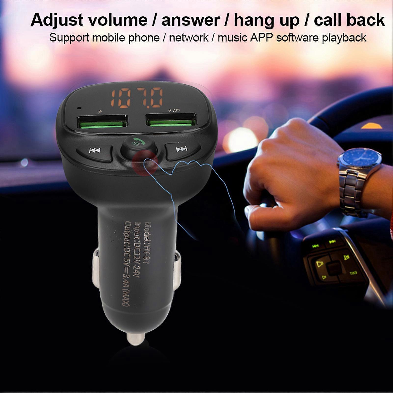 Dual USB Car Bluetooth FM Transmitter MP3 Player 5V 3.4A Charging