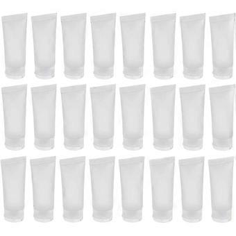 24 stk 100 ml / 3.4 oz tom bærbar genopfyldelig klar plast kosmetiske bløde rør gave