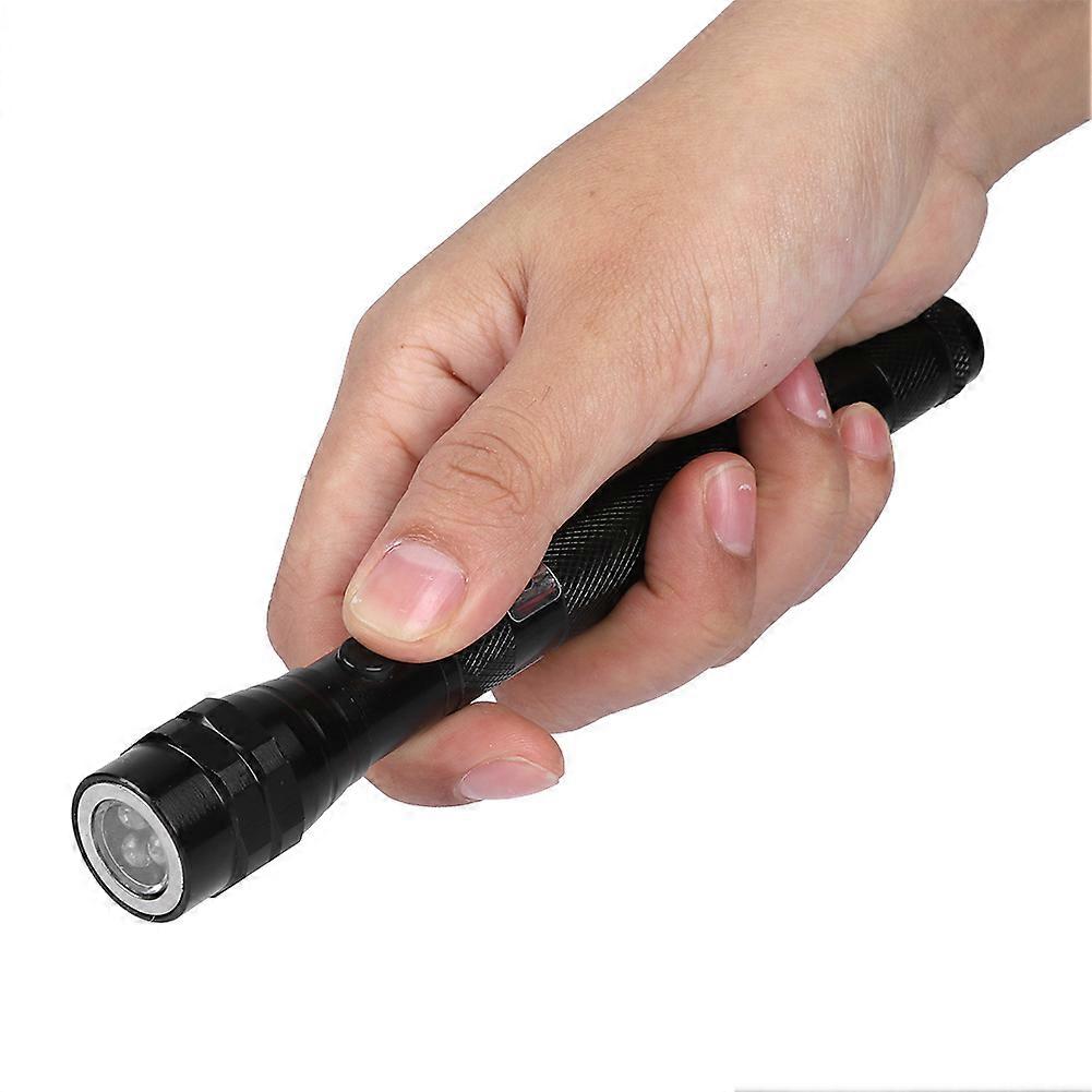 Mini Flexible Telescopic LED Flashlight, 170-570mm, Black