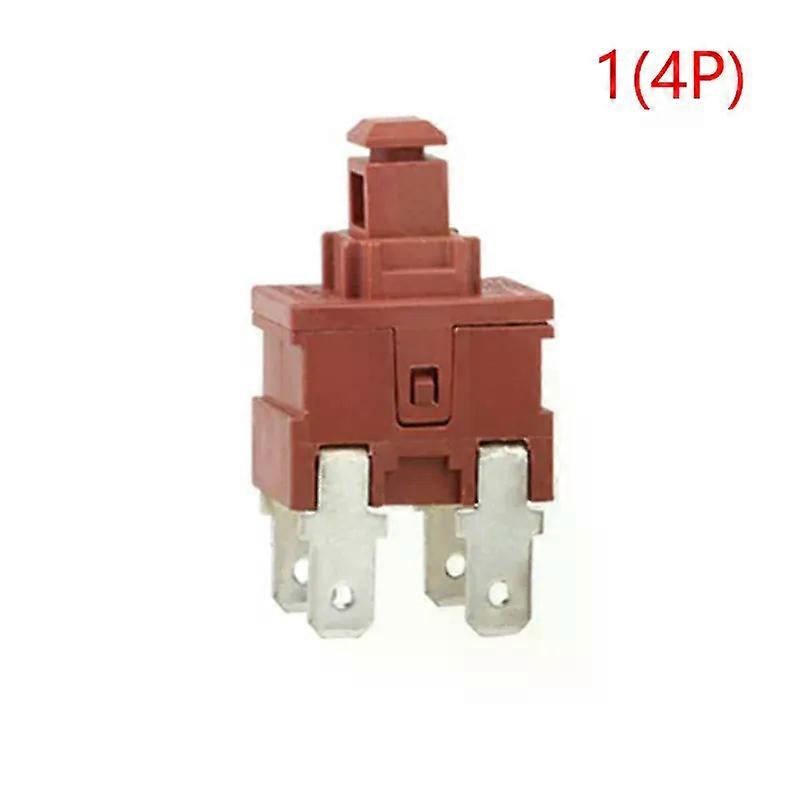 Power Switch Push Button KAN-L5 P12-2 Switch 8A 250VAC 2/4pin Self-locking for Water Heater Vacuum Cleaner