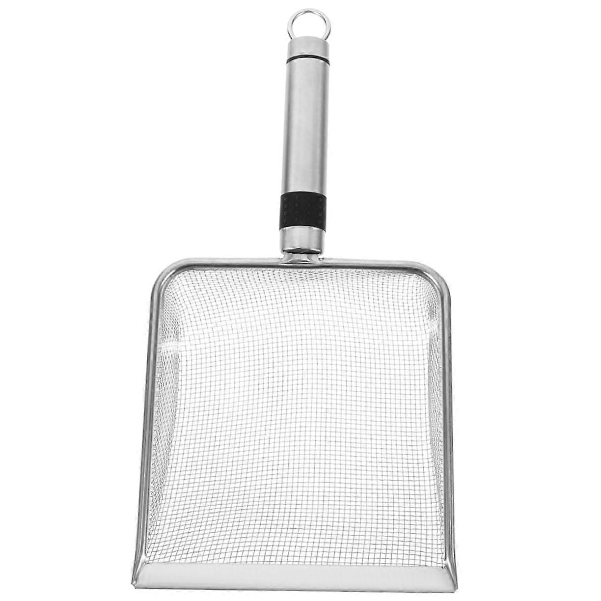 Stainless Steel Cat Litter Scoop With Ergonomic Handle Durable Poop Sifter For Efficient Clumping And Non-Stick Washing