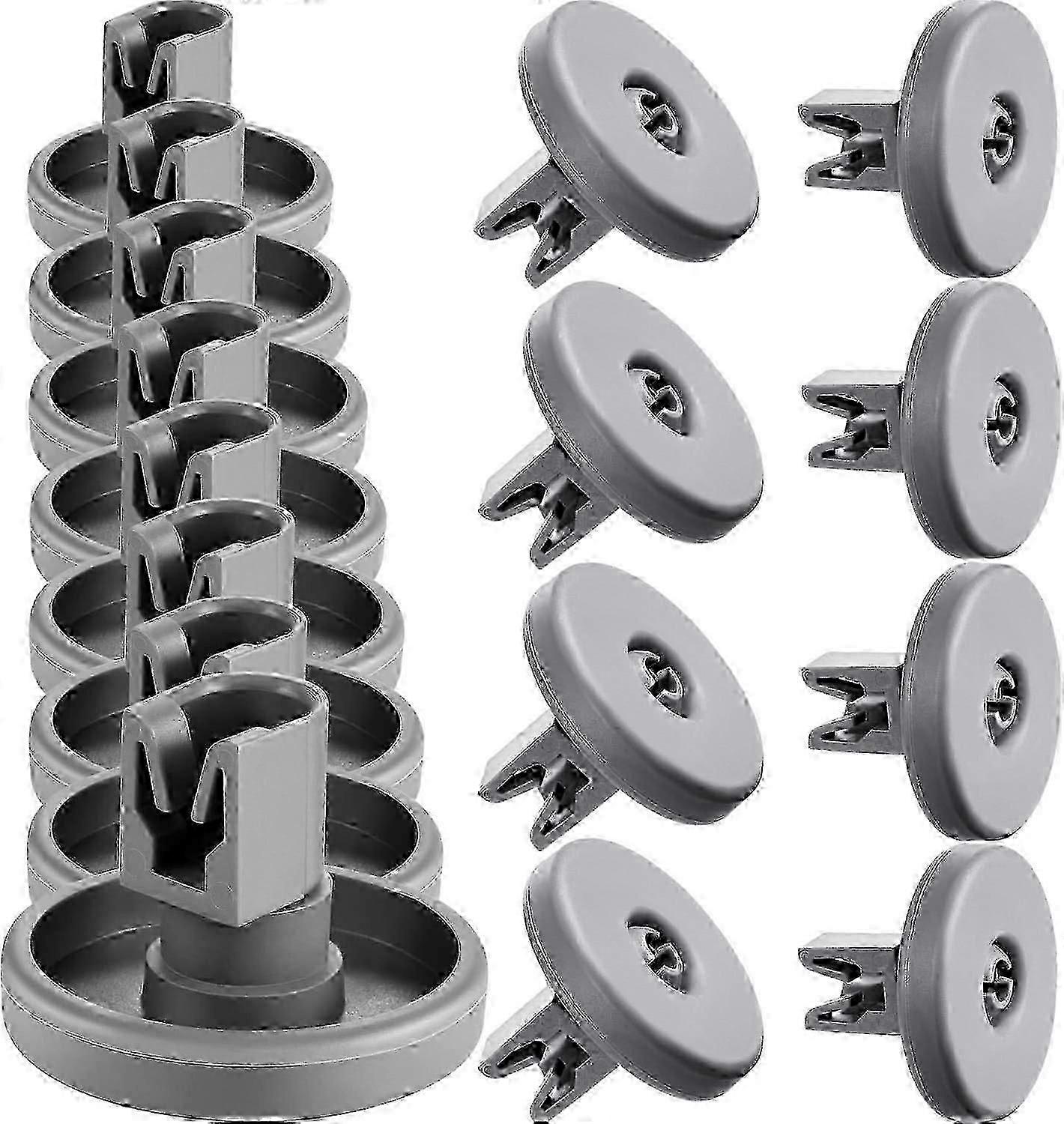 Dishwasher Lower Basket Wheel Replacement - 16 Pack, Universal Rollers for Multiple Brands