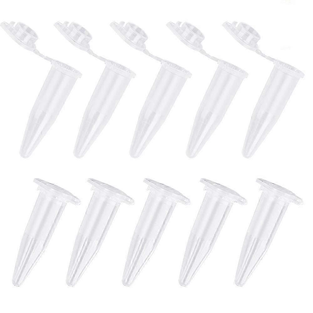 Mini Centrifuge Tubes 1.5Ml Clear Plastic Vials with Snap Cap - 1000 Pack & Graduated & Flat-Top
