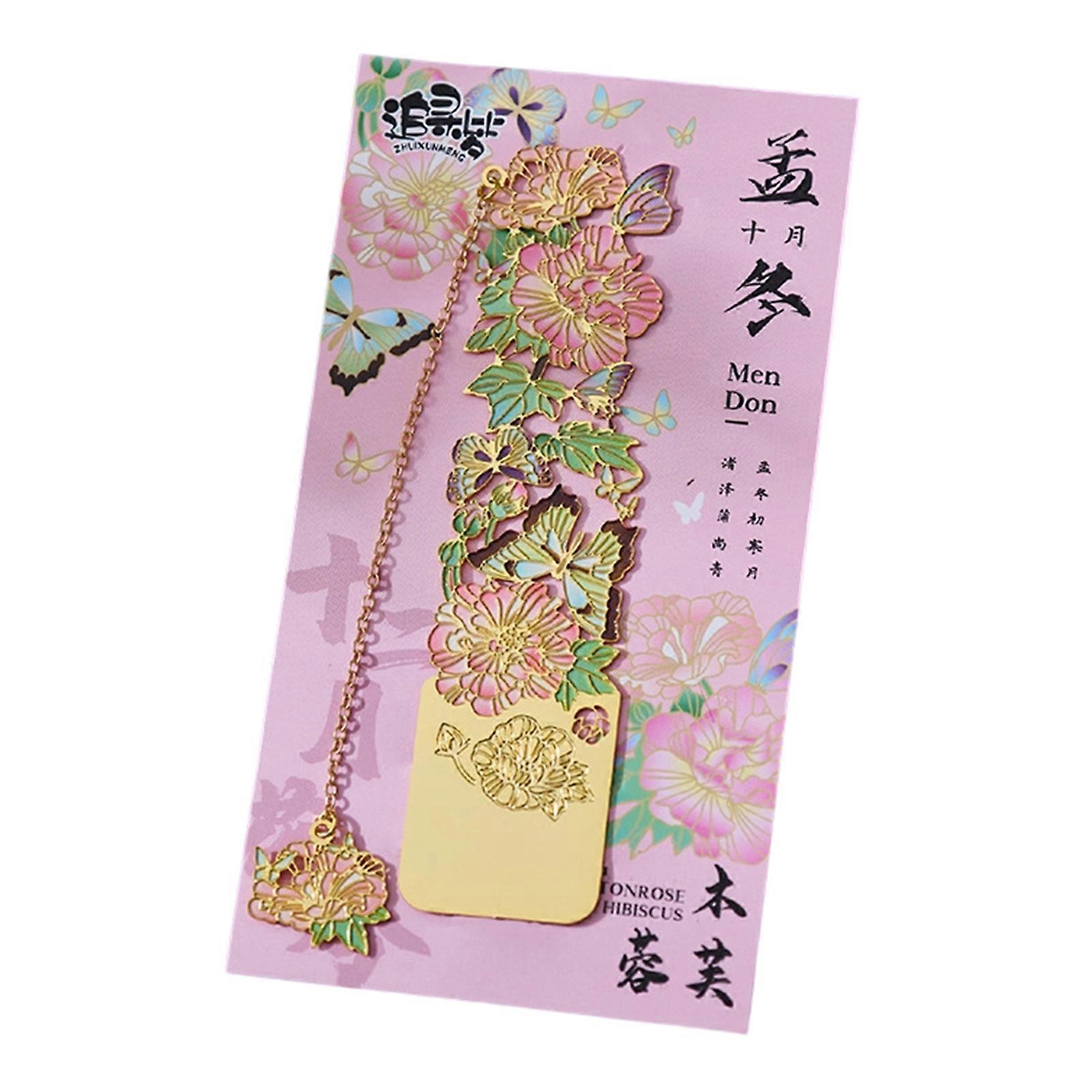 Kreative Lesezeichen Retro Buchclip Hohle Lesezeichen Blumen Seitenmarker Lesen Lesezeichen für Leser Holz Hibiskus