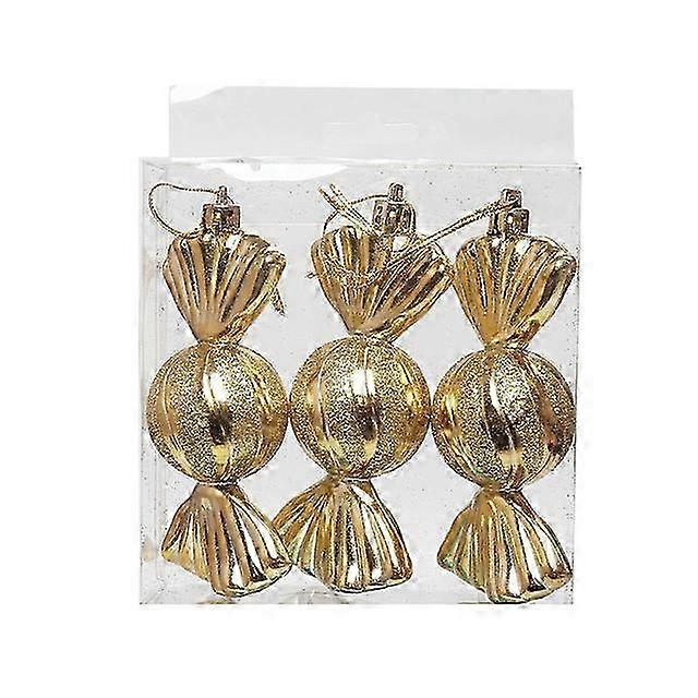 3pcs/Box Christmas Ball Ornament Balice Ice Cream Candy Shapes Xmas...