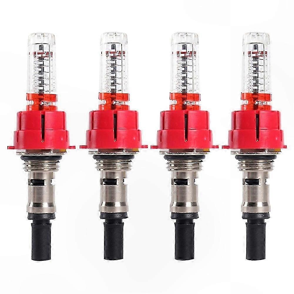 Precision Flow Meter and Regulator for Underfloor Heating Systems (3/8 Inch, 4 Pieces)