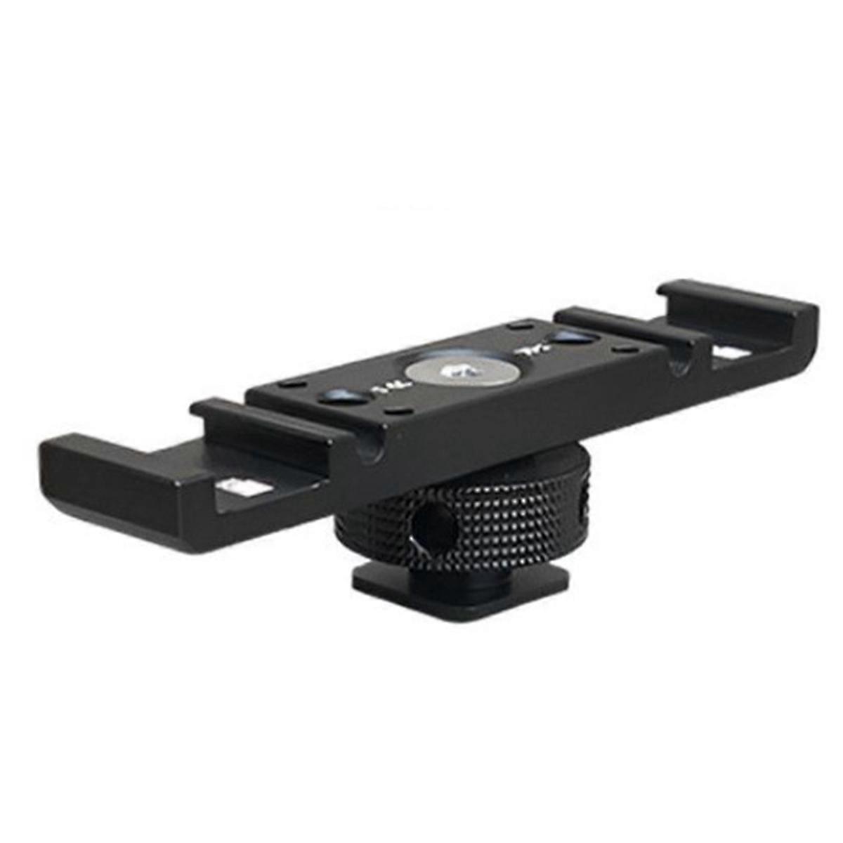 Cold Shoe Mount Adapter ExtensionBar Bracket Stand for Camera MobilePhone Vlog Video Light Triple    Shoe Plate Mount,B