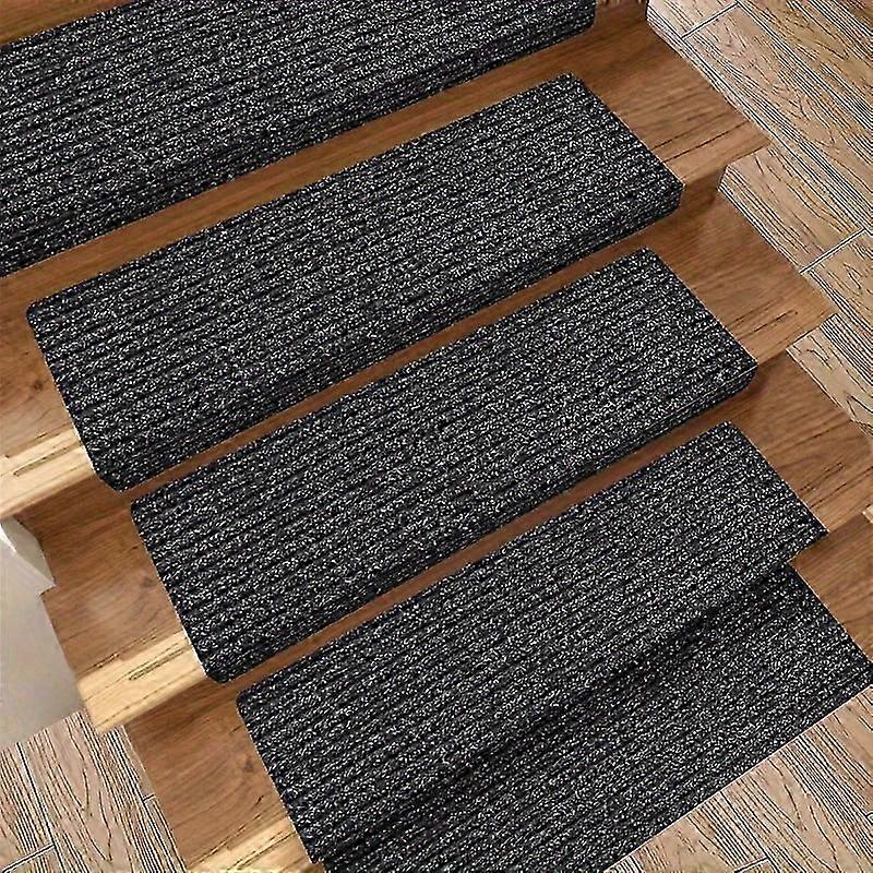 Soft carpet stair treads for indoors - reusable 5pcs non-slip set