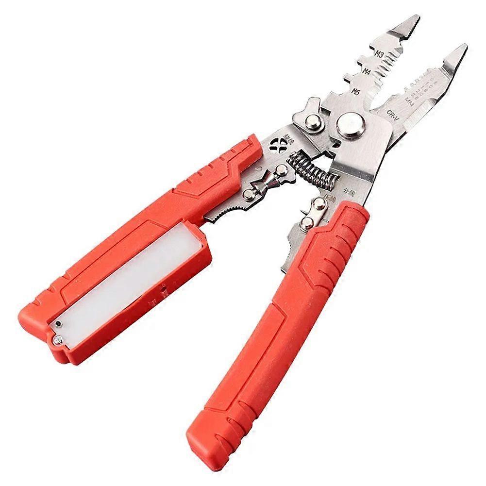 Multifunctional Wire Stripper with Electrical Test Pen Cable Cutter Crimper Tool, Electrical Foldin