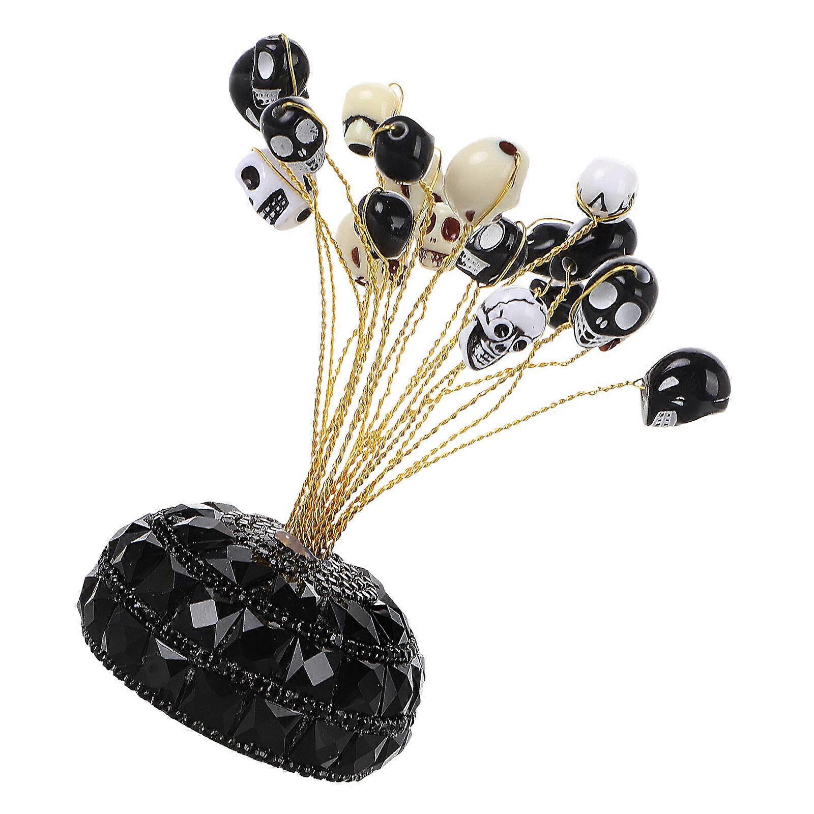 Skull Shape Car Scent Diffuser Multi Color Plastic And Metal Air Freshener 4.3×2×2in 1Pcs