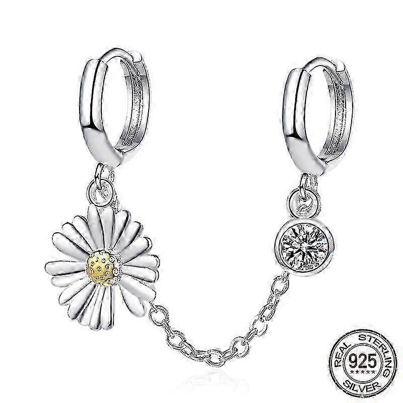 Women's earrings and pendants double ring shiny style 23