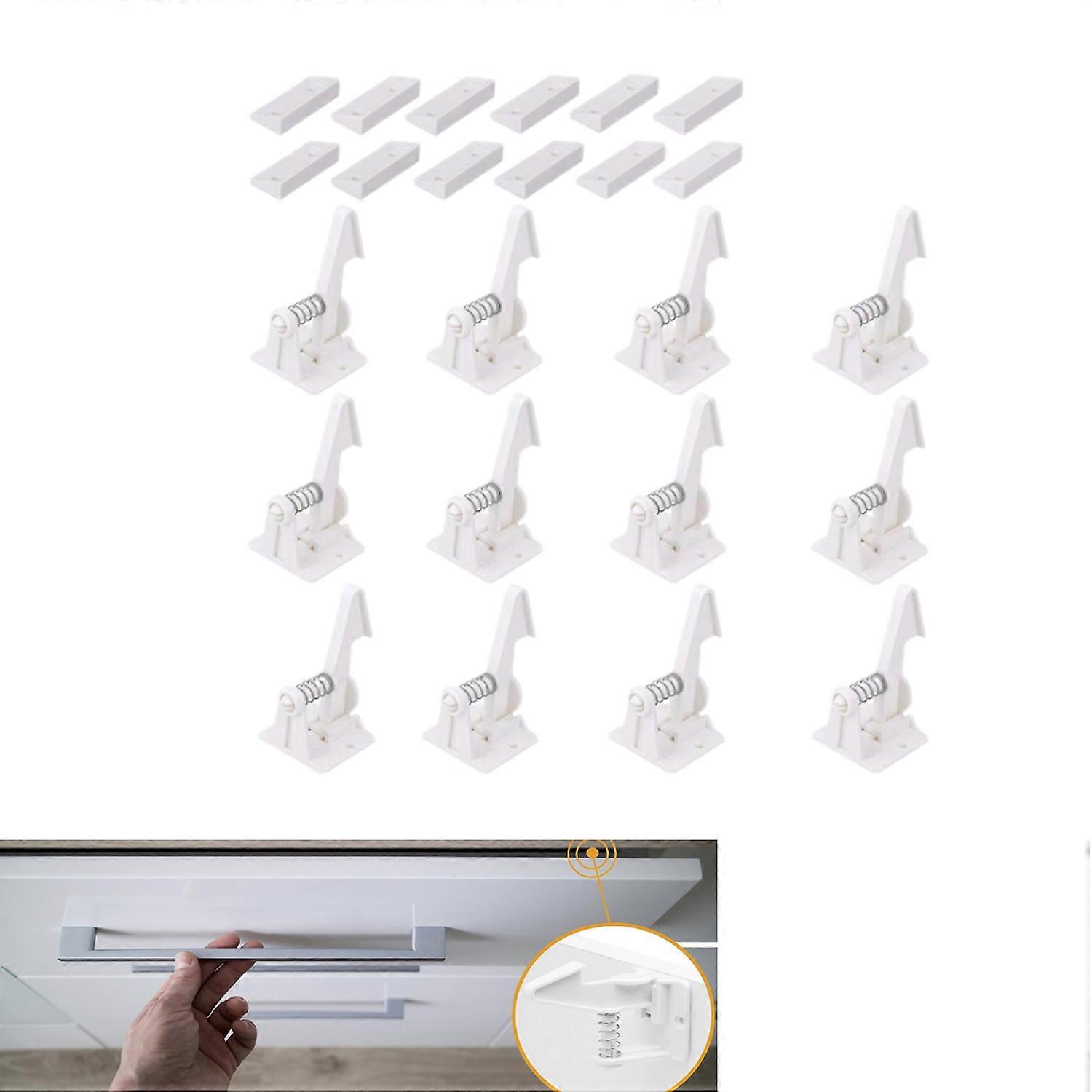 12 Pack Cabinet Locks Cabinet Lock Child proofing cabinets latches