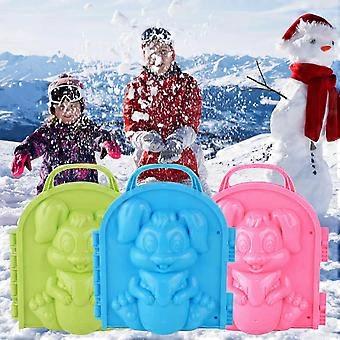 Snowball Maker Tool Kit, Rabbit Shaped Snowball Maker Clip Thick Snowball Making Tools, Winter Outdoor Snow Sand Mold Tool Toys Kit
