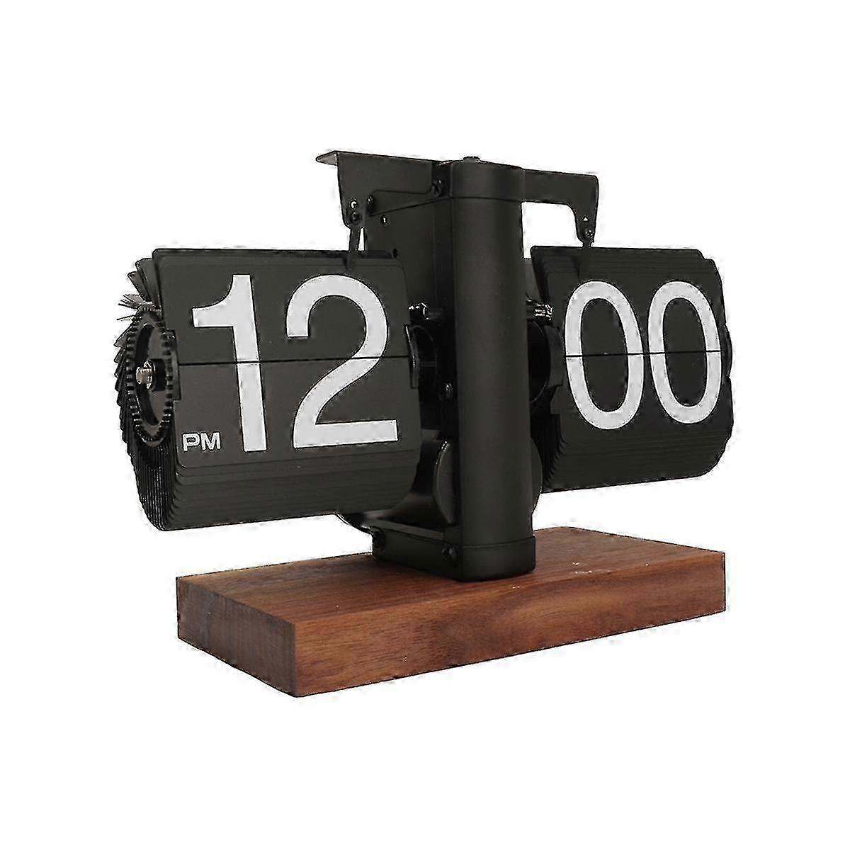 2025 Digital Flip Down Clock Retro Automatic Turning Battery Operated Mechanical Clock For Home Room Office Decoration