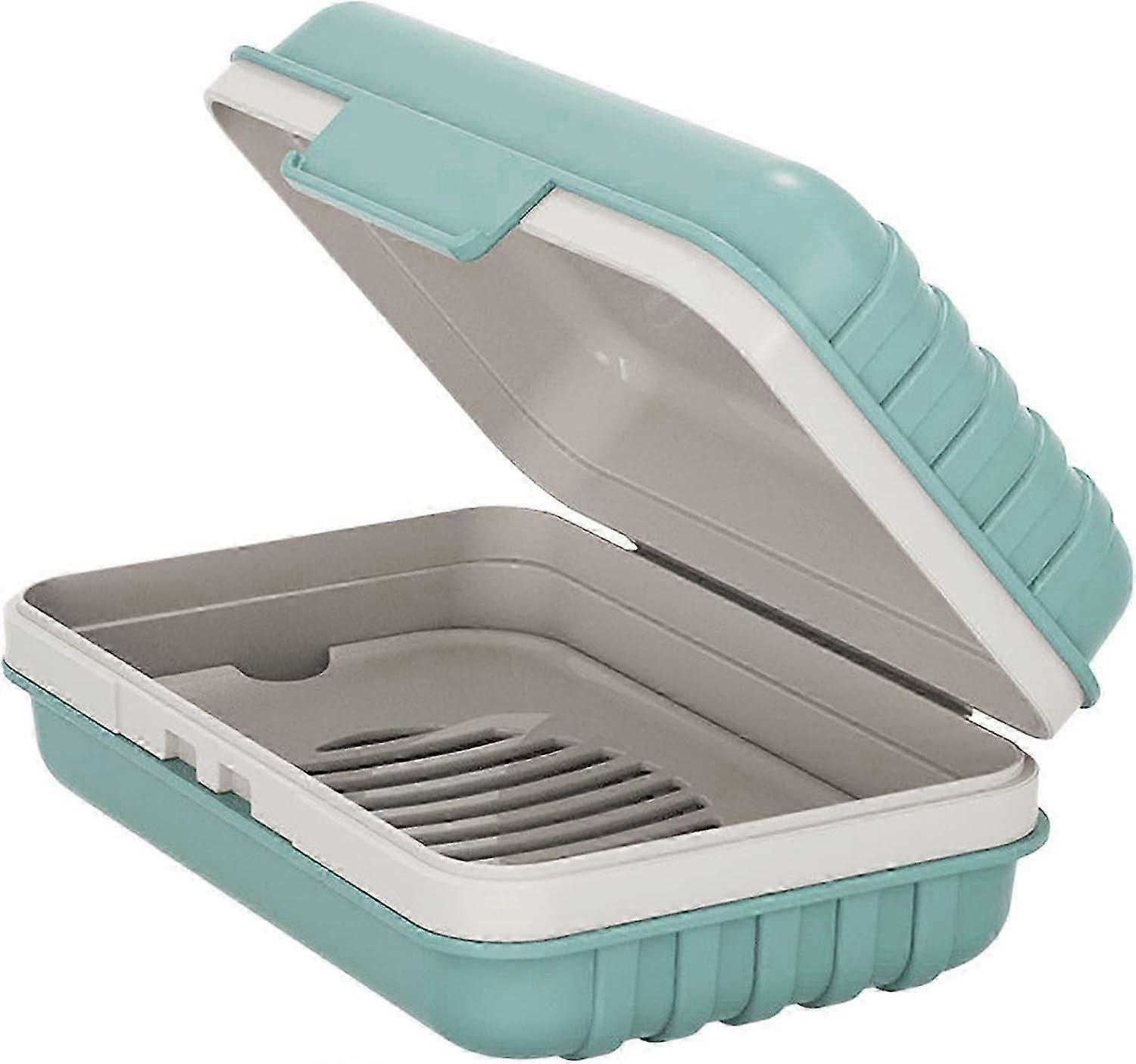 Compact soap container for travel, lightweight soap holder with secure lid