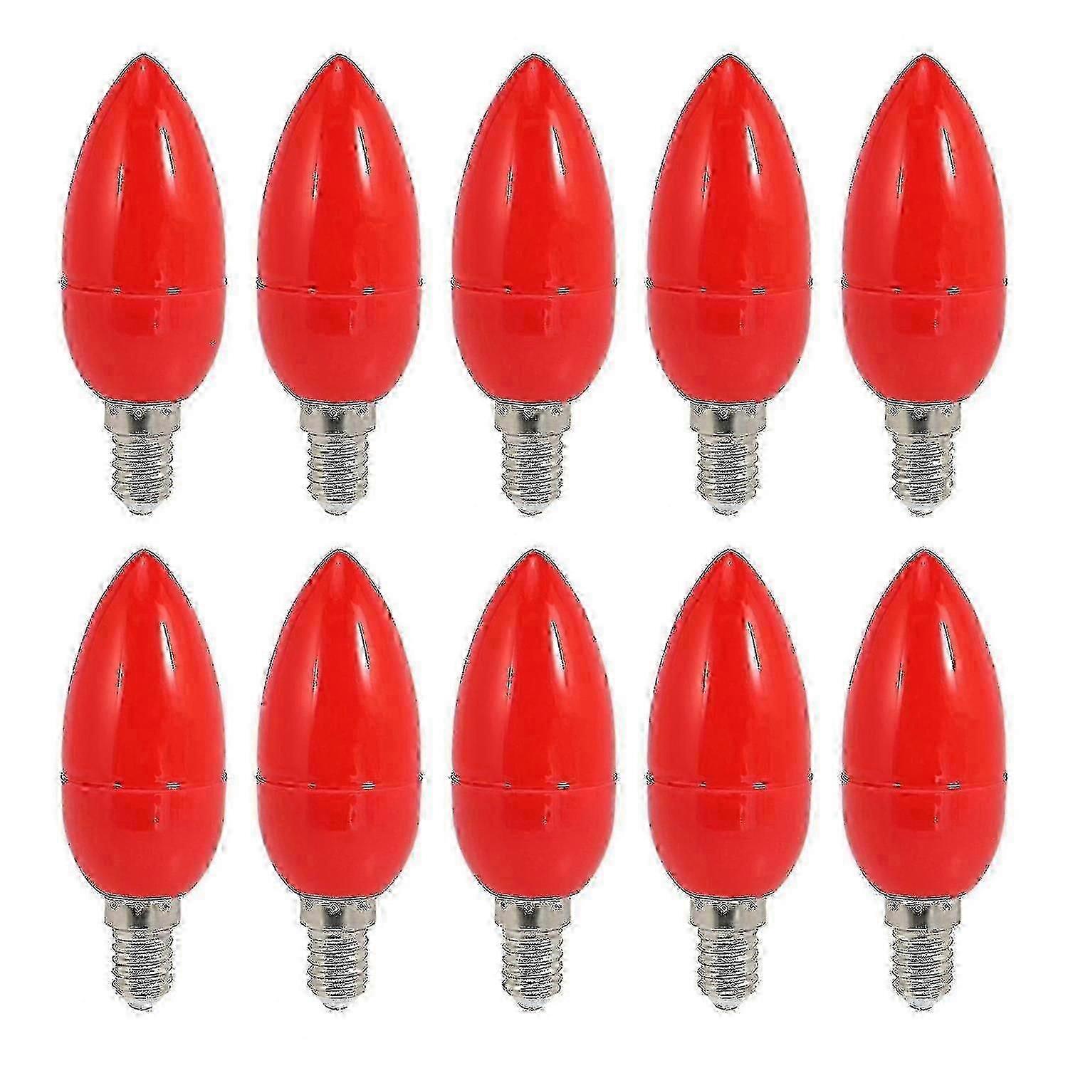 Red Fortune E14 נורות נרות LED, חיסכון באנרגיה, מארז של 10 עבור God Lights